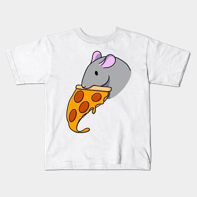 Pizza Rat Kids T-Shirt by DeguArts